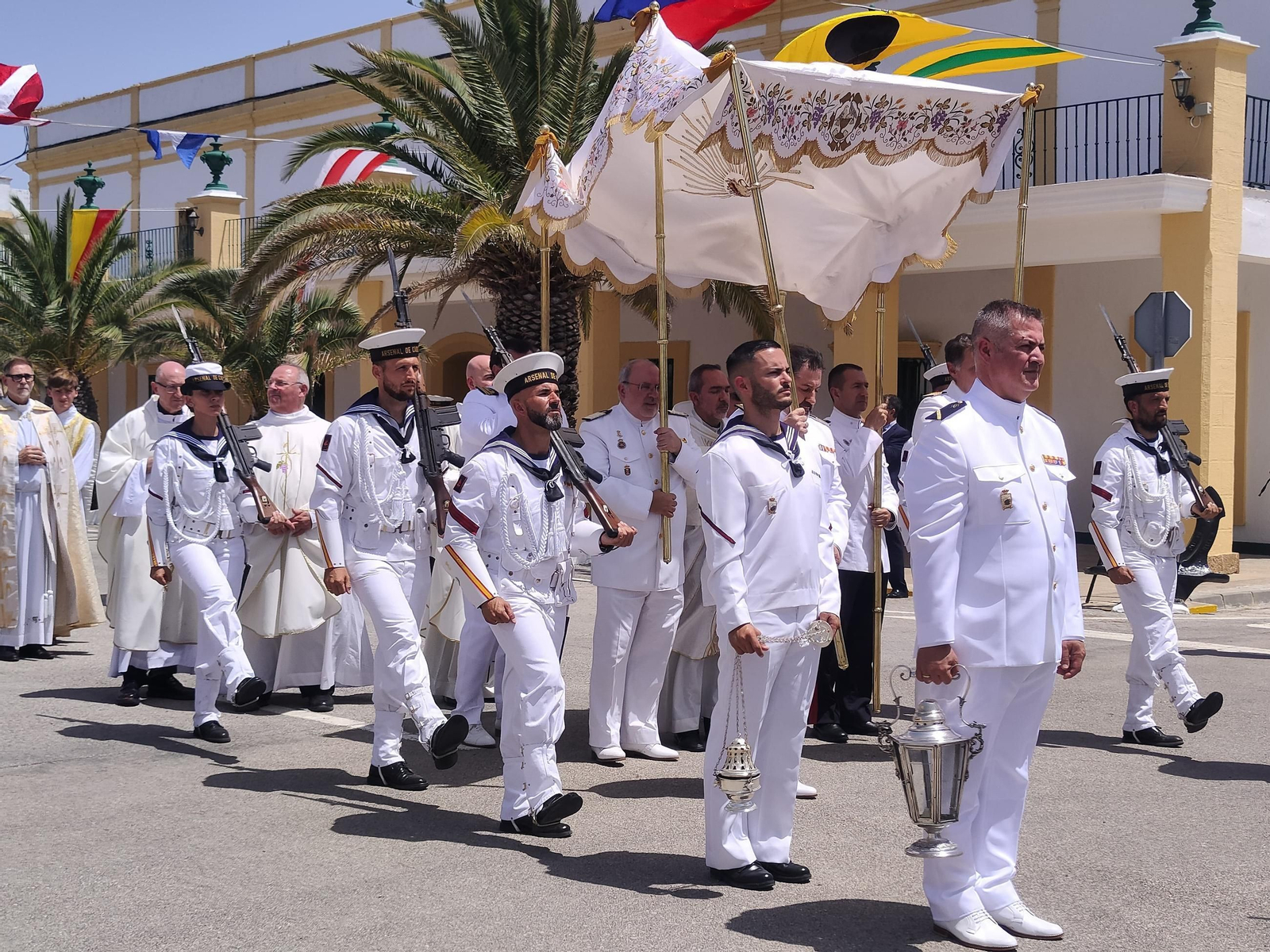 Ceremonia de la Bendición del Mar en la Base Naval de La Carraca, en San Fernando Ceremonia de la Bendición del Mar en la Base Naval de La Carraca, en San Fernando
