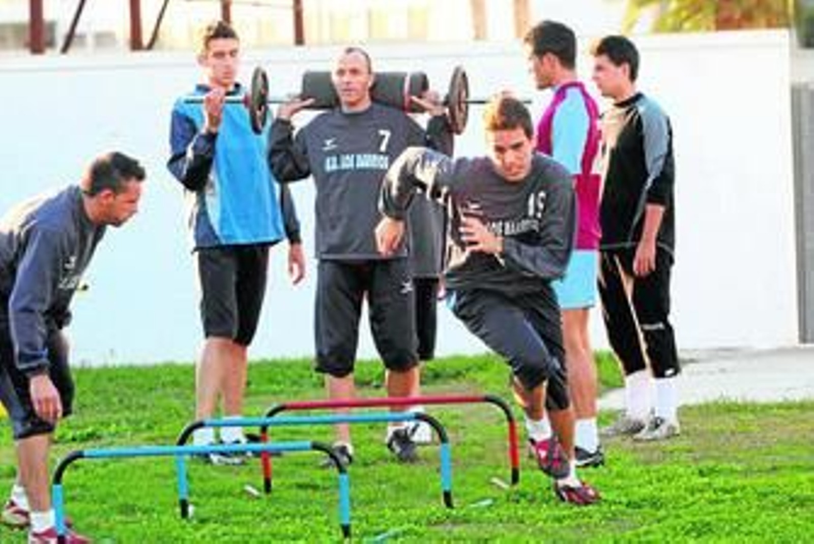 Un entrenamiento reciente de la UD Los Barrios.
