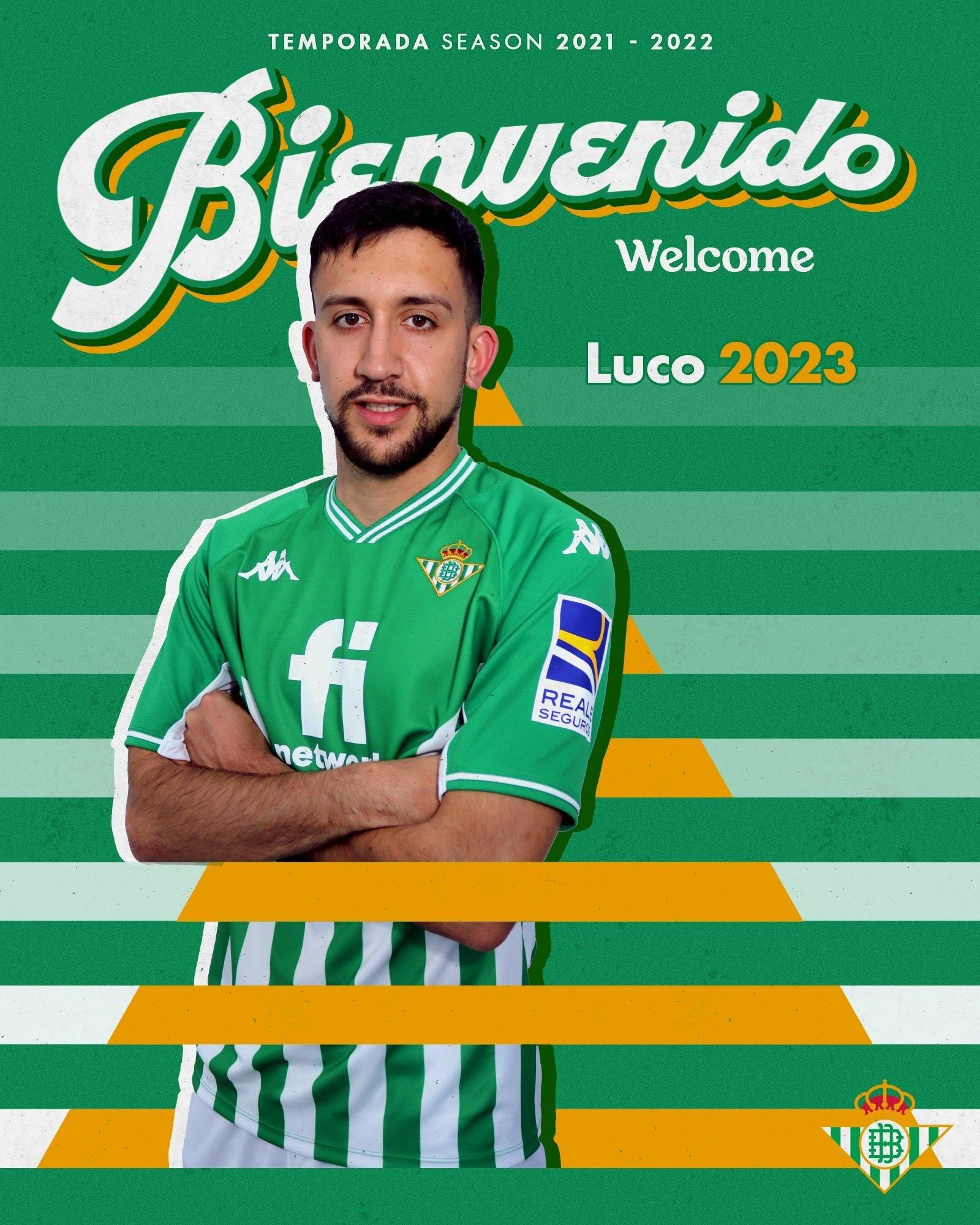 La imagen ofrecida por el Betis Futsal para anunciar el fichaje de Luco Thorp.