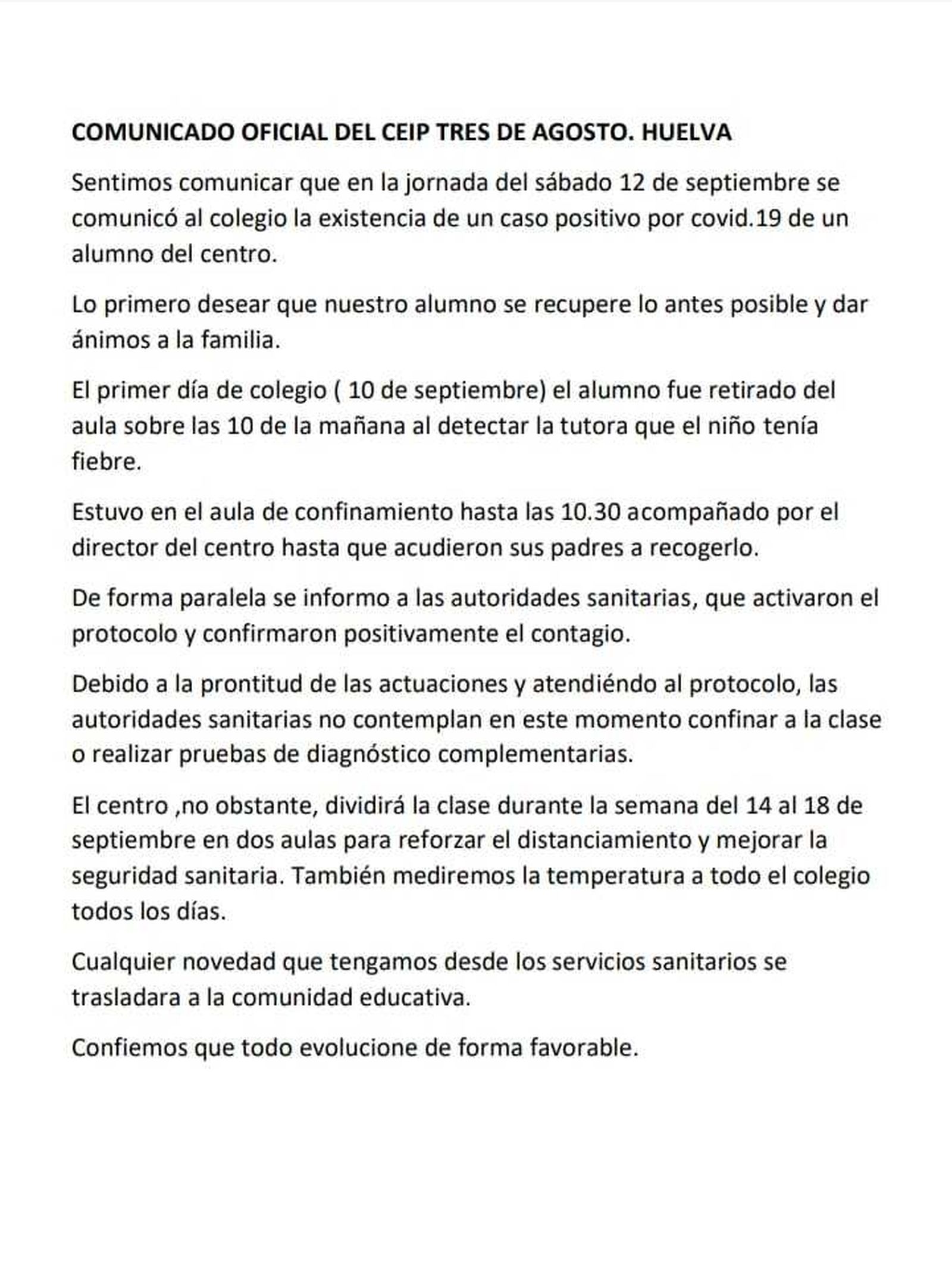 Comunicado del Tres de agosto.