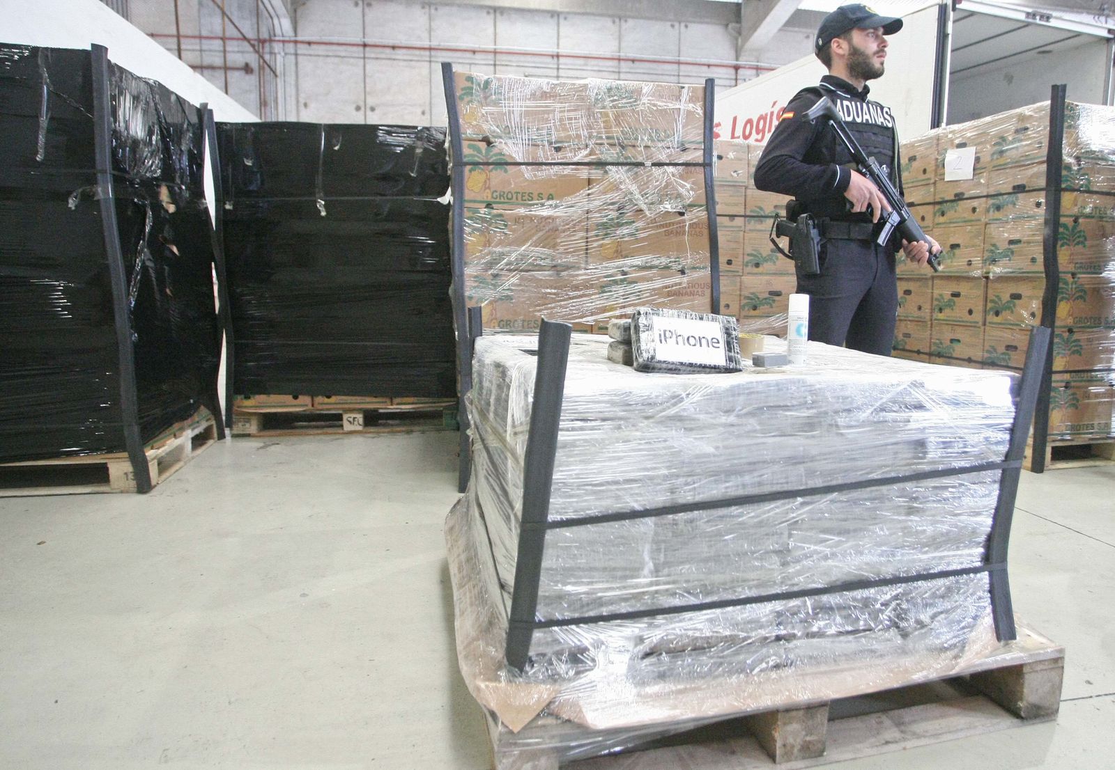 Imagen del mayor alijo de cocaína en contenedor de Europa, detectado en el Puerto de Algeciras