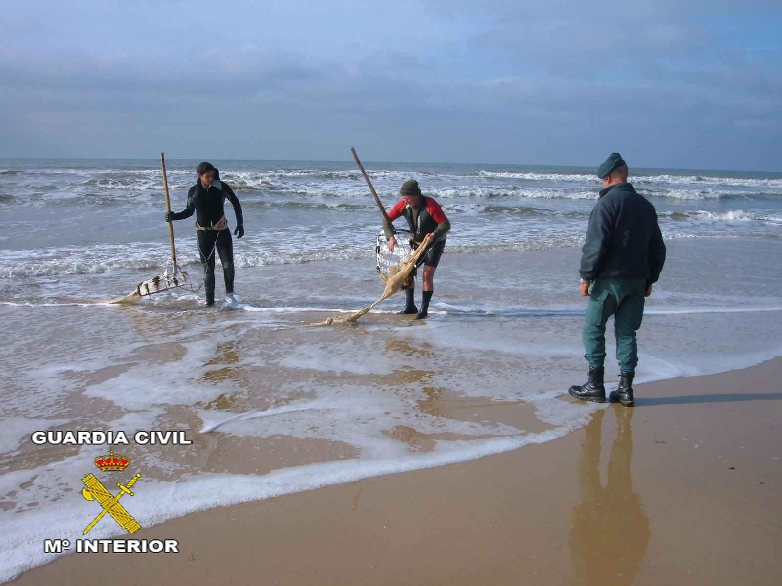 Imagen de archivo de una antigua operación contra el marisqueo ilegal.