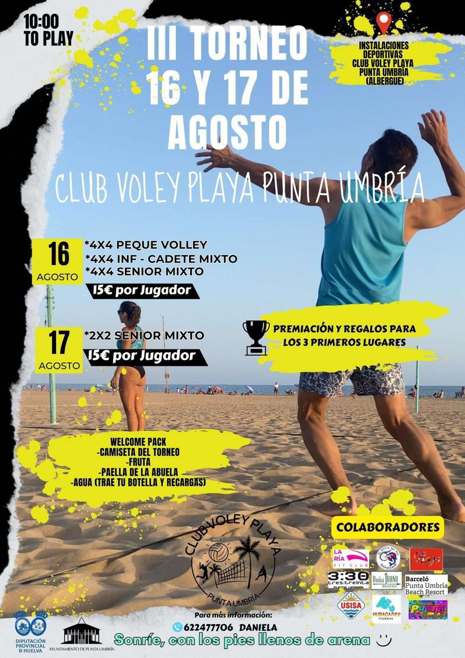 Cartel del torneo del Club Voley Playa Punta Umbría.