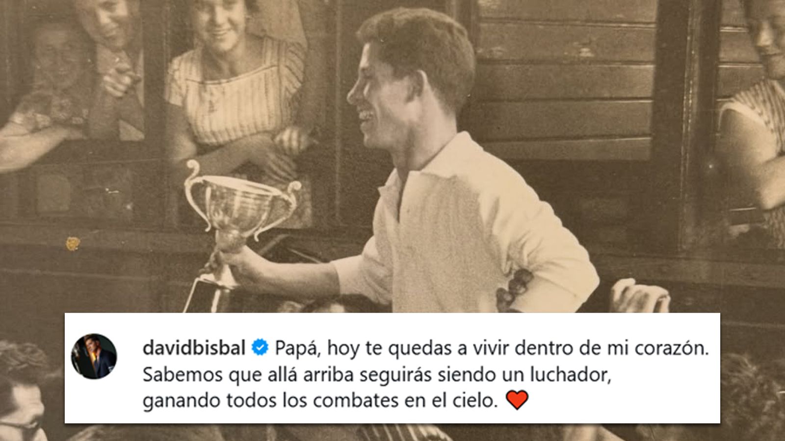 David Bisbal se despide de su padre, José Bisbal, fallecido a los 84 años