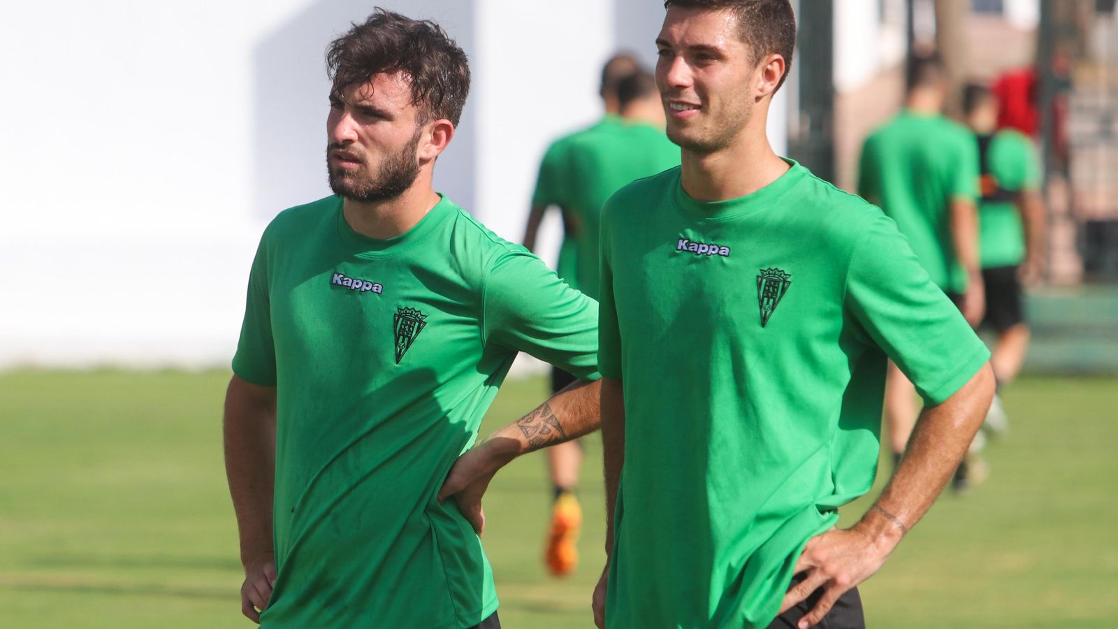 Jesús Sillero -a la derecha de la imagen- junto a Sebas Moyano, en la pretemporada del Córdoba CF en 2017.