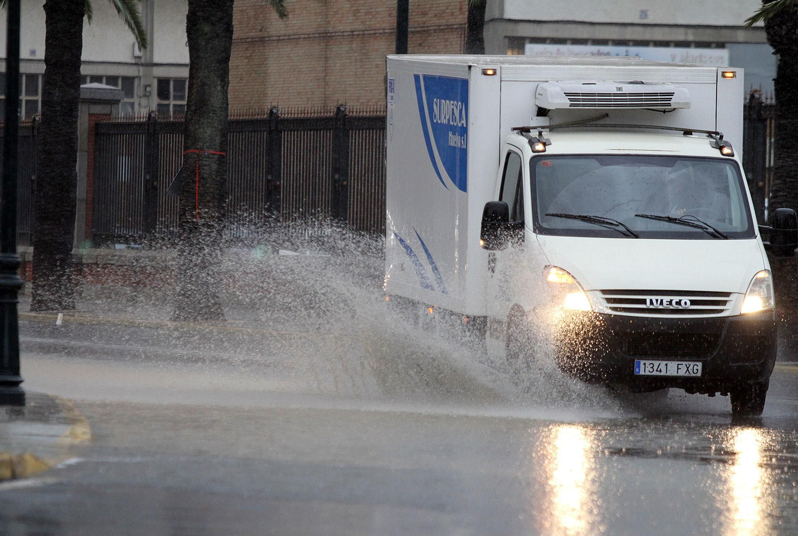 Imágenes del temporal de lluvia en Huelva.