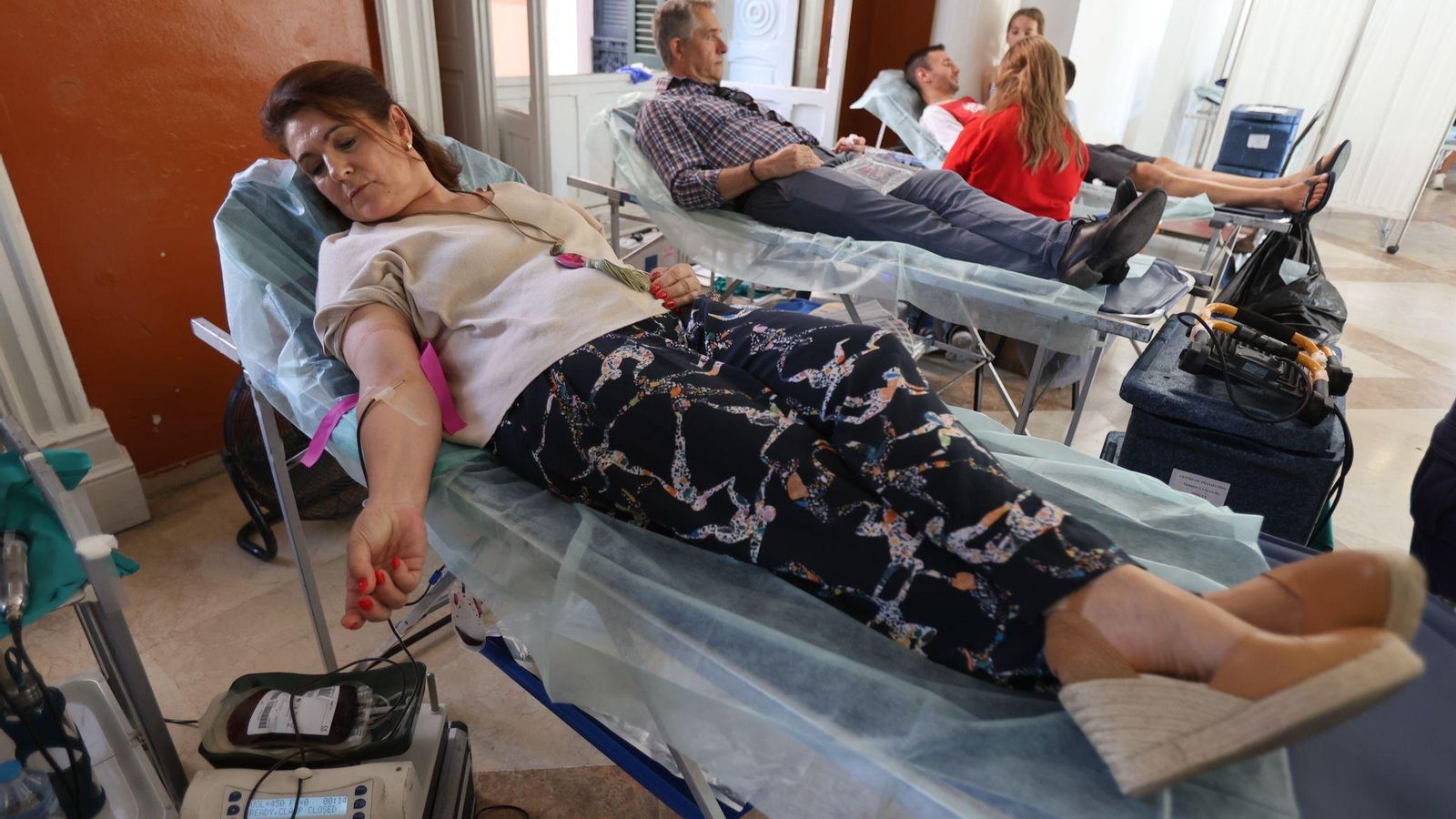 Donantes de la macrocolecta de sangre.