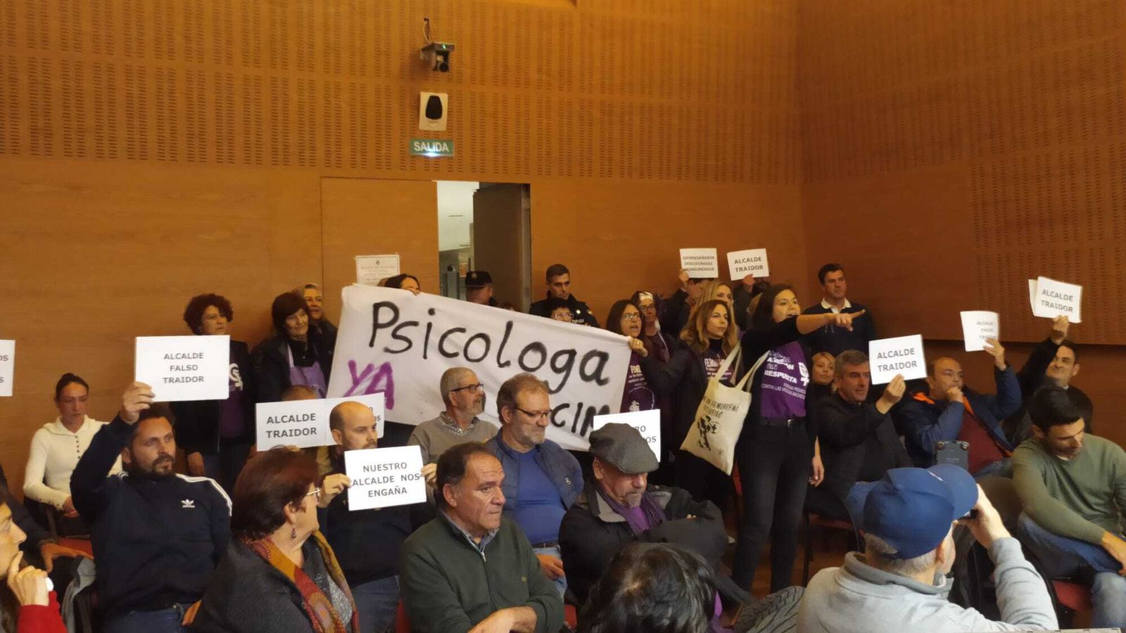 Un momento de la protesta de las feministas.