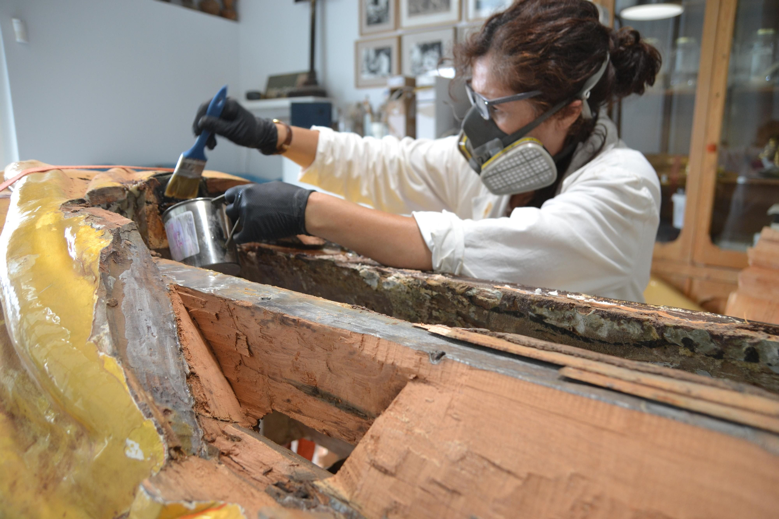 Así ha sido la restauración en Jerez de la diosa de Elcano