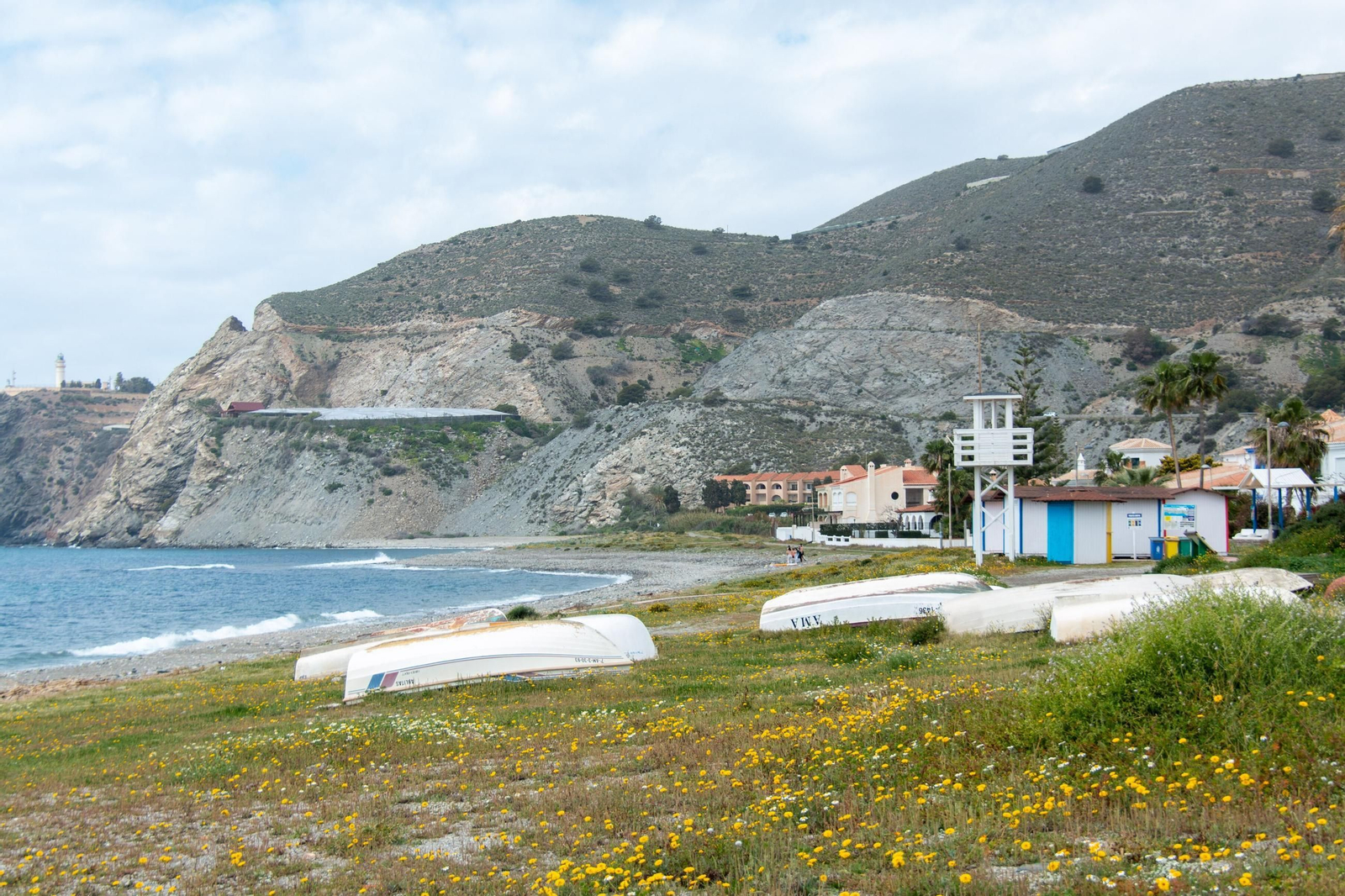 Vista general de Playa Granada, donde sucedieron los hechos.