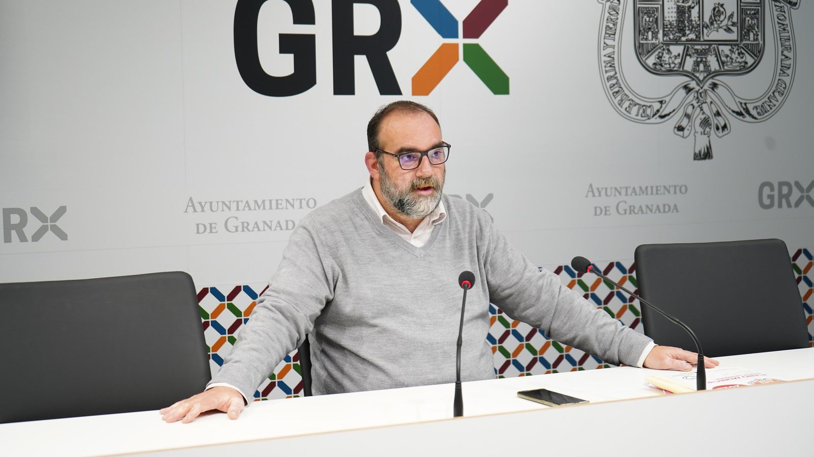 El concejal de UP Francisco Puentedura, hoy