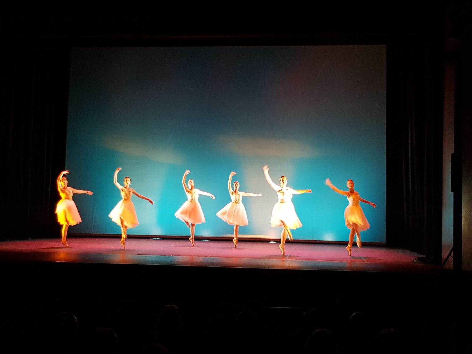 Un grupo de alumnas de 'Paso a Dos' durante su actuación de danza clásica.