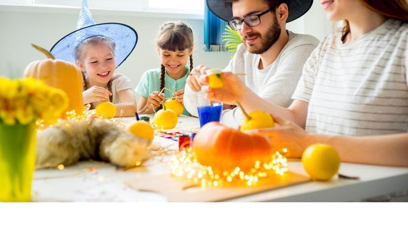 La decoración de Halloween puede ser artesanal y elaborada por todos los miembros de la familia.