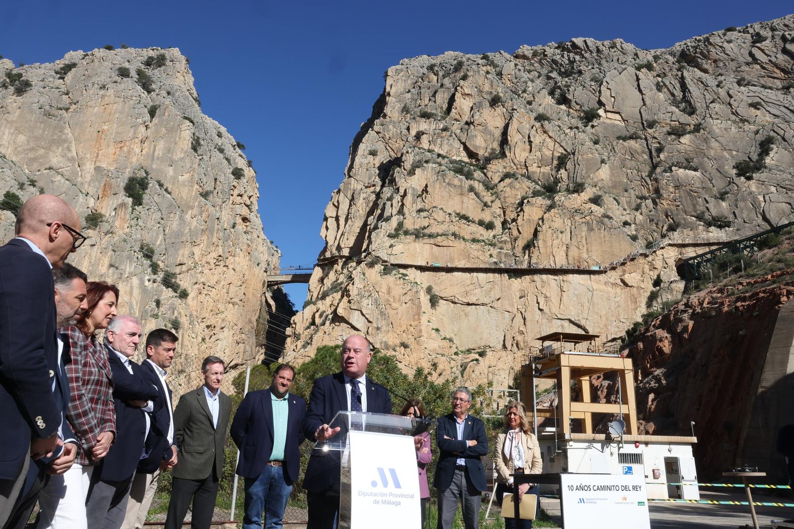 Comienzan las obras de ampliación del Caminito del Rey, en imágenes