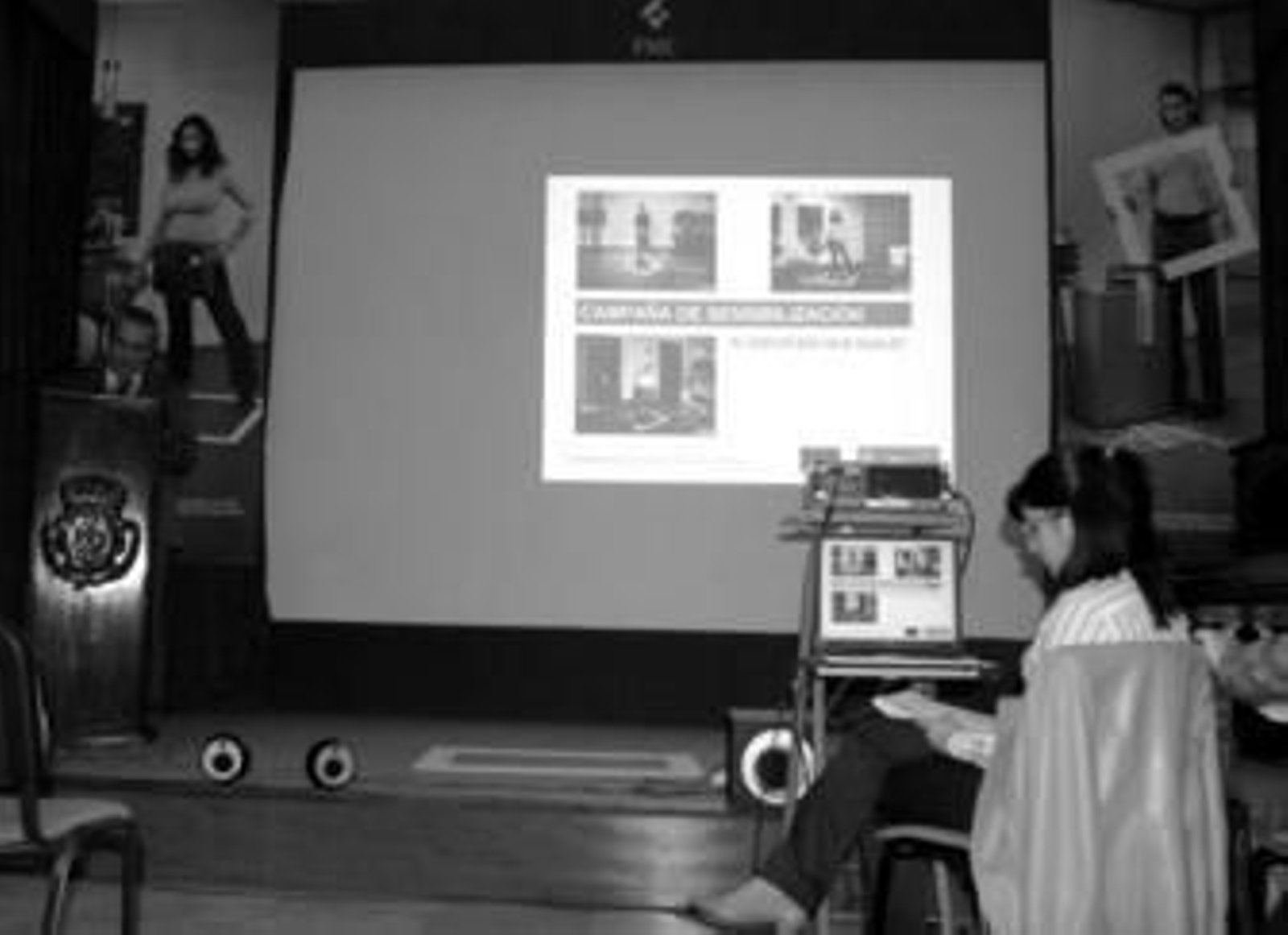 Una de las proyecciones de la campaña, ayer en la Fundación.