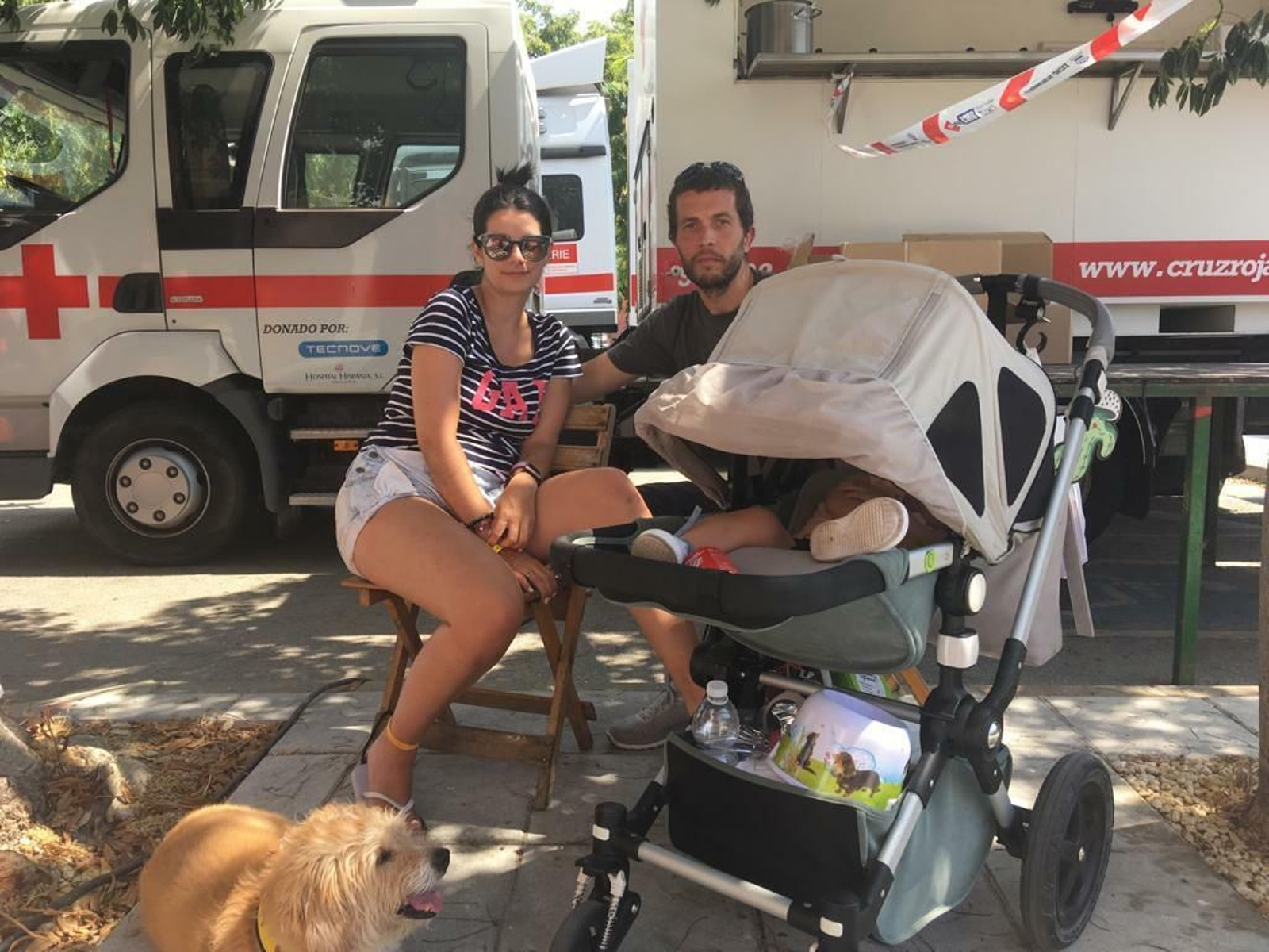 Una de las familias desalojadas por el incendio de Estepona Una de las familias desalojadas por el incendio de Estepona