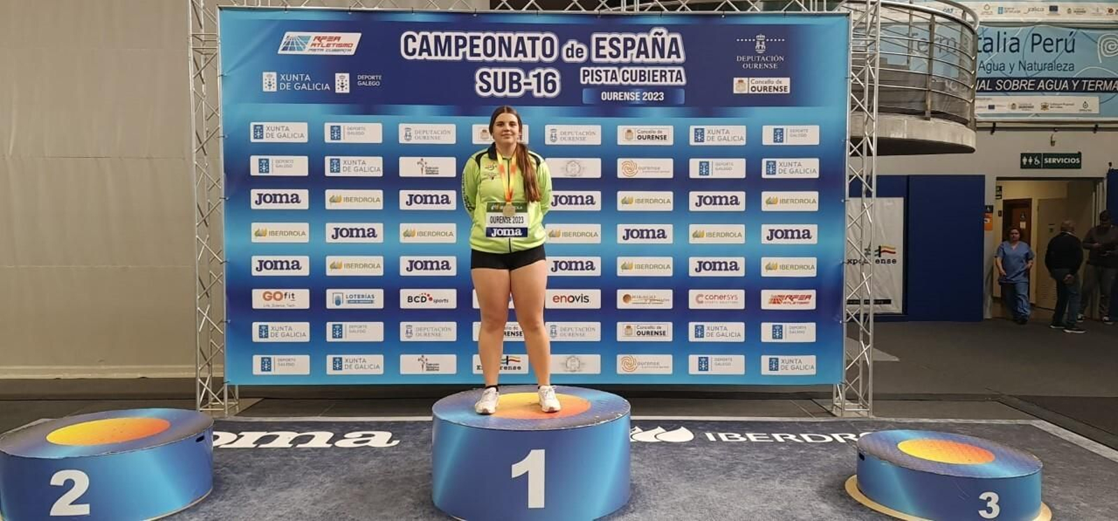 Julia del Río, del Inmaculada, en lo más alto del podio.