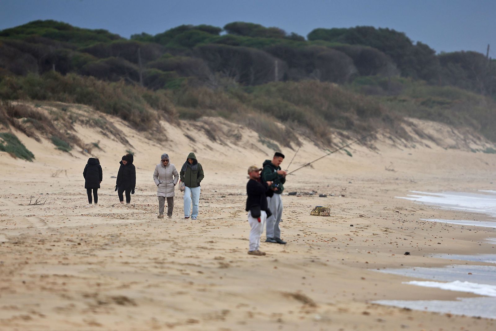 Las fotografías del primer día del años en las playas de Huelva