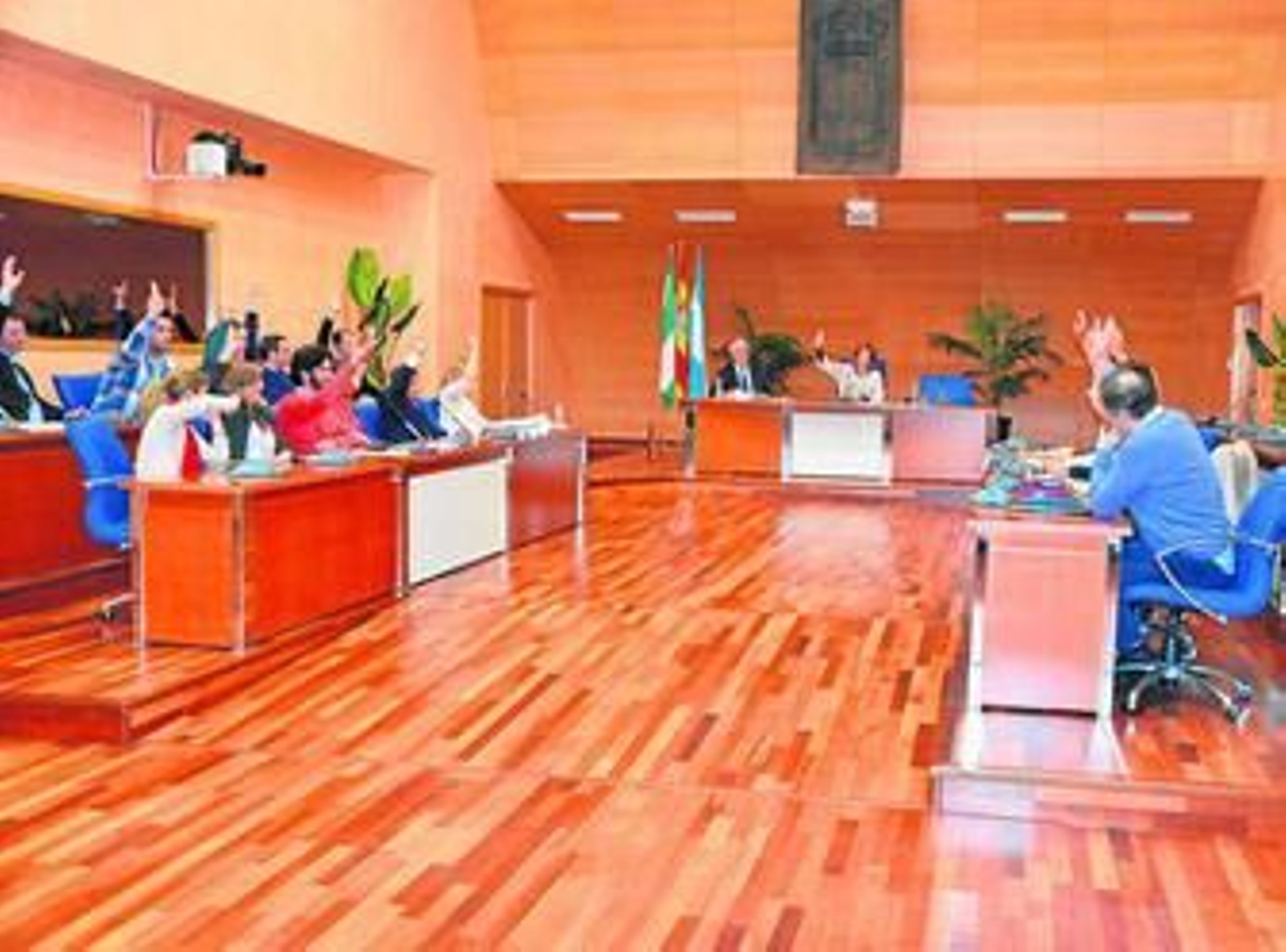 Pleno del Ayuntamiento celebrado ayer.