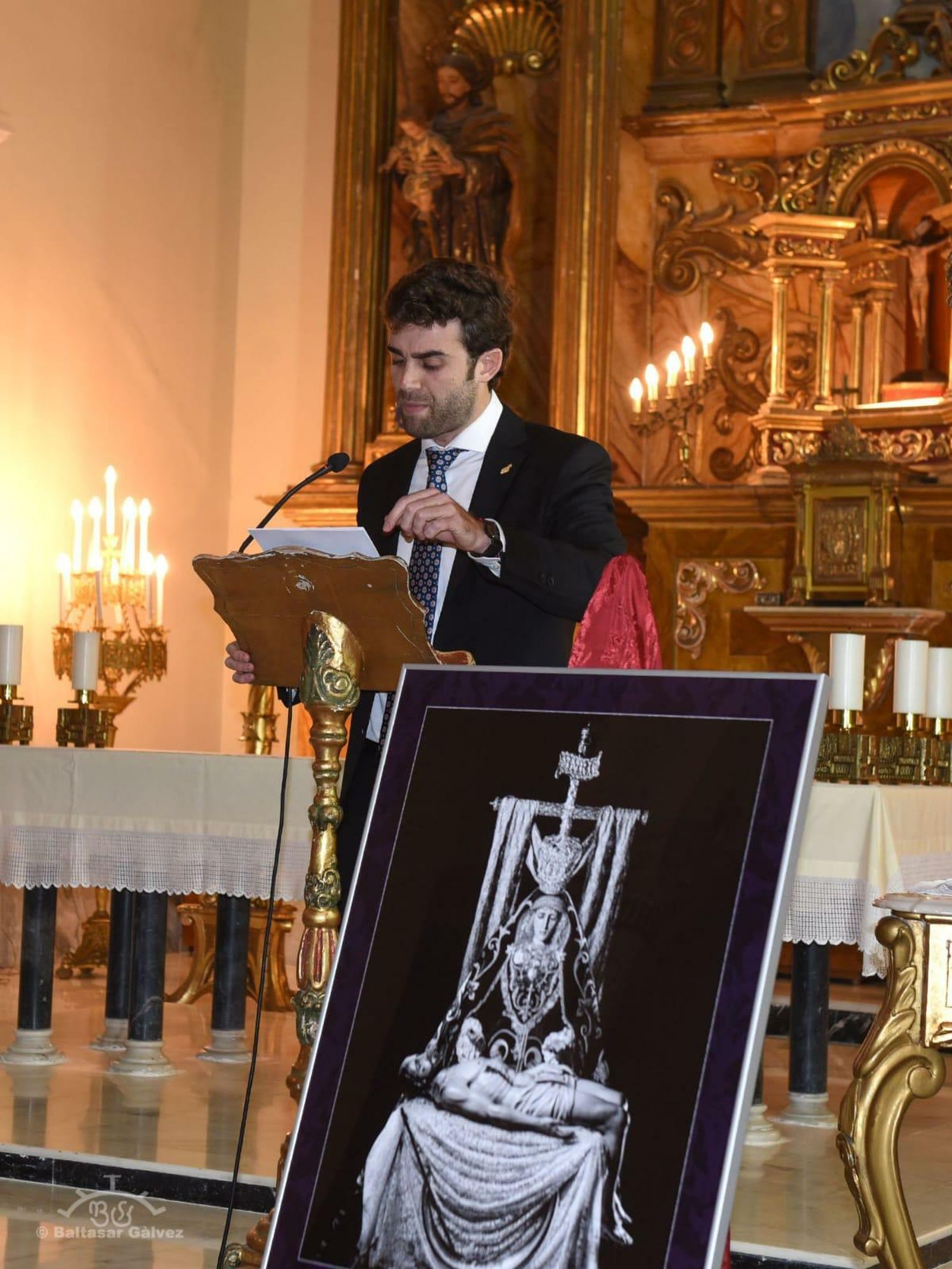 Ricardo Salvador durante su exaltación.