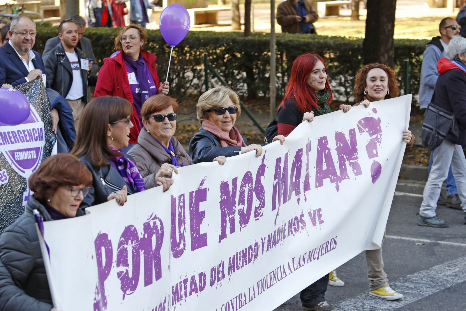 Marcha con motivo del Día Internacional contra la Violencia sobre la Mujer.