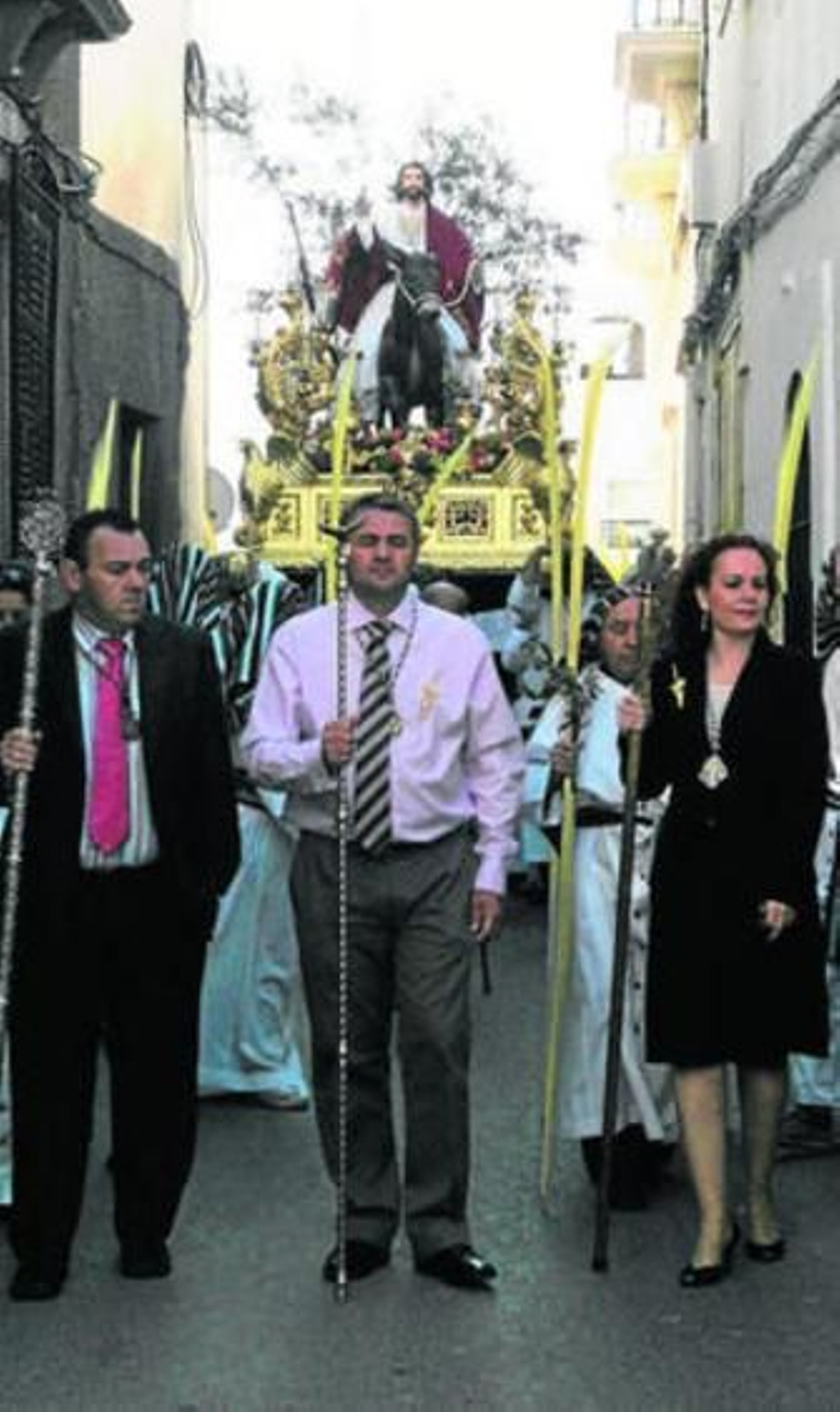 Primera salida de La Borriquita por las calles de Sorbas.