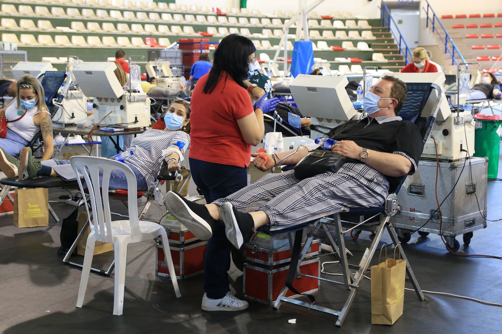 El pabellón Rafael Florido acoge el récord de donantes de sangre