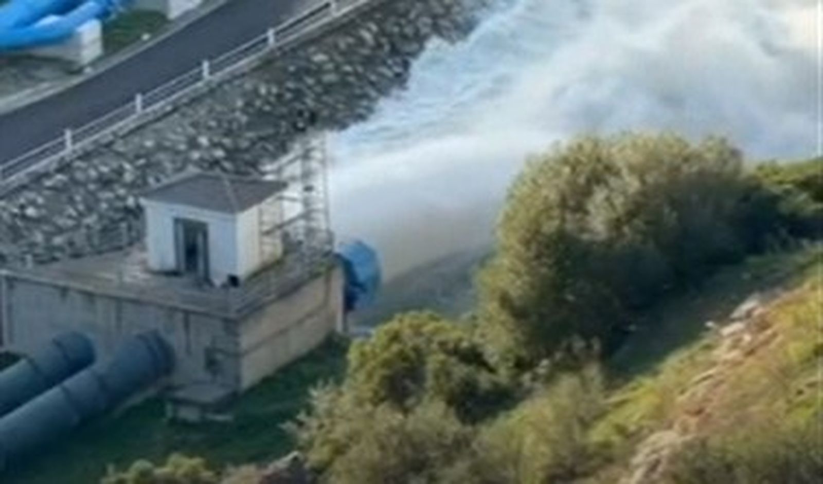 Desembalse en los últimos días de la presa de Guadalcacín, el segundo de su historia.