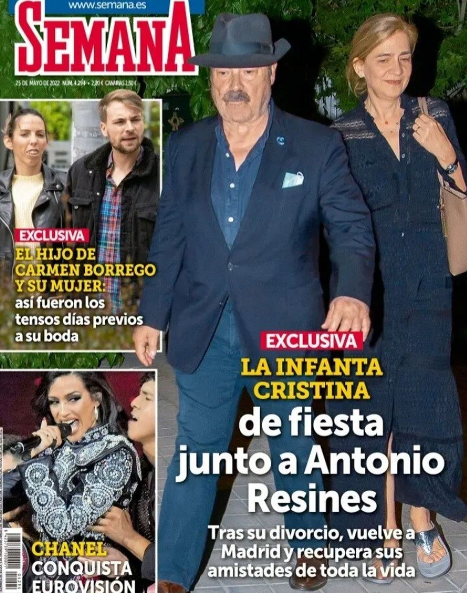 Antonio Resines y la infanta Cristina en la portada de Semana