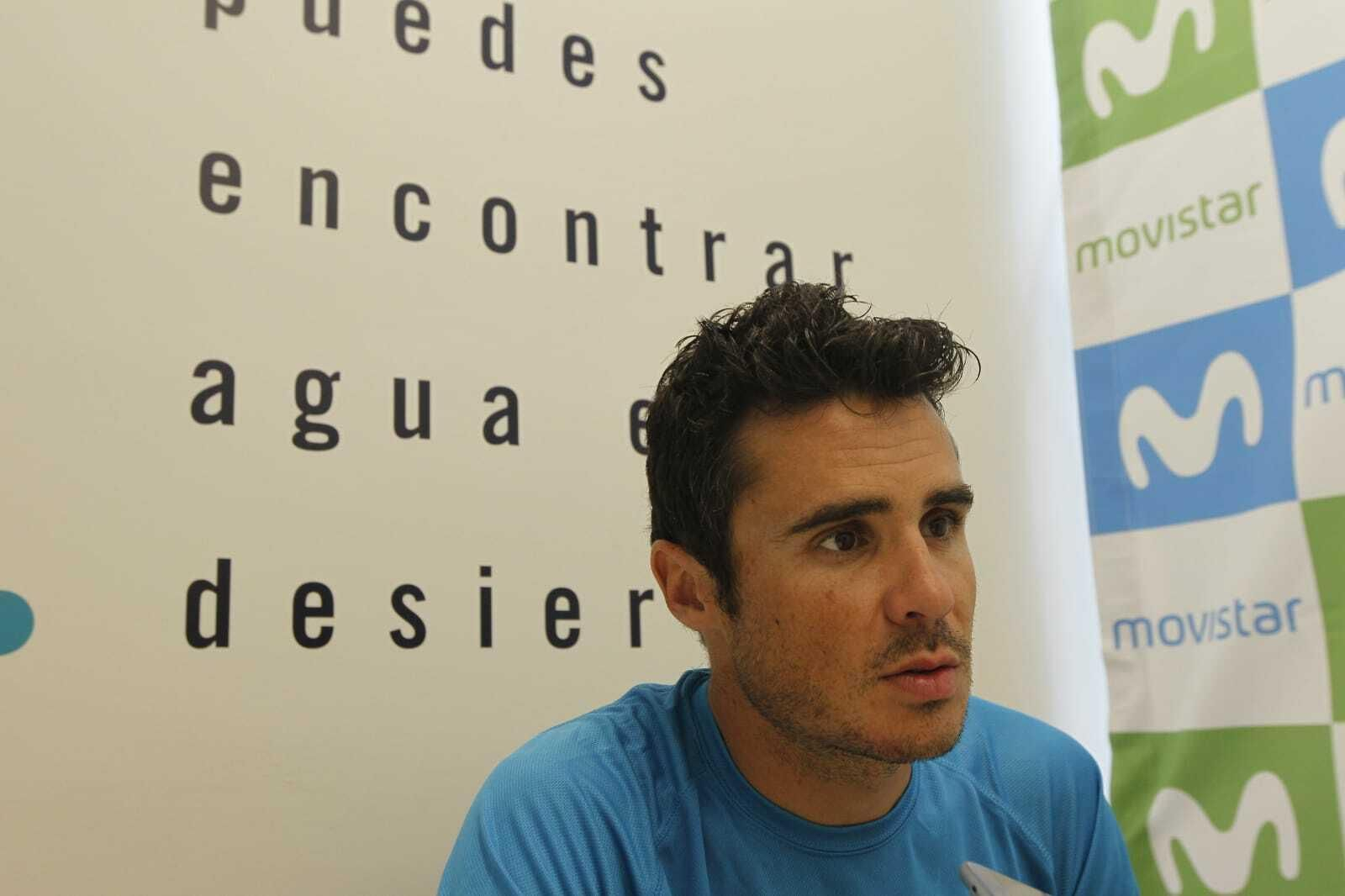 Gómez Noya, durante la entrevista.