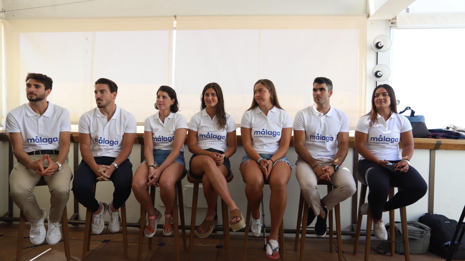 Los sietes deportisas malagueños.
