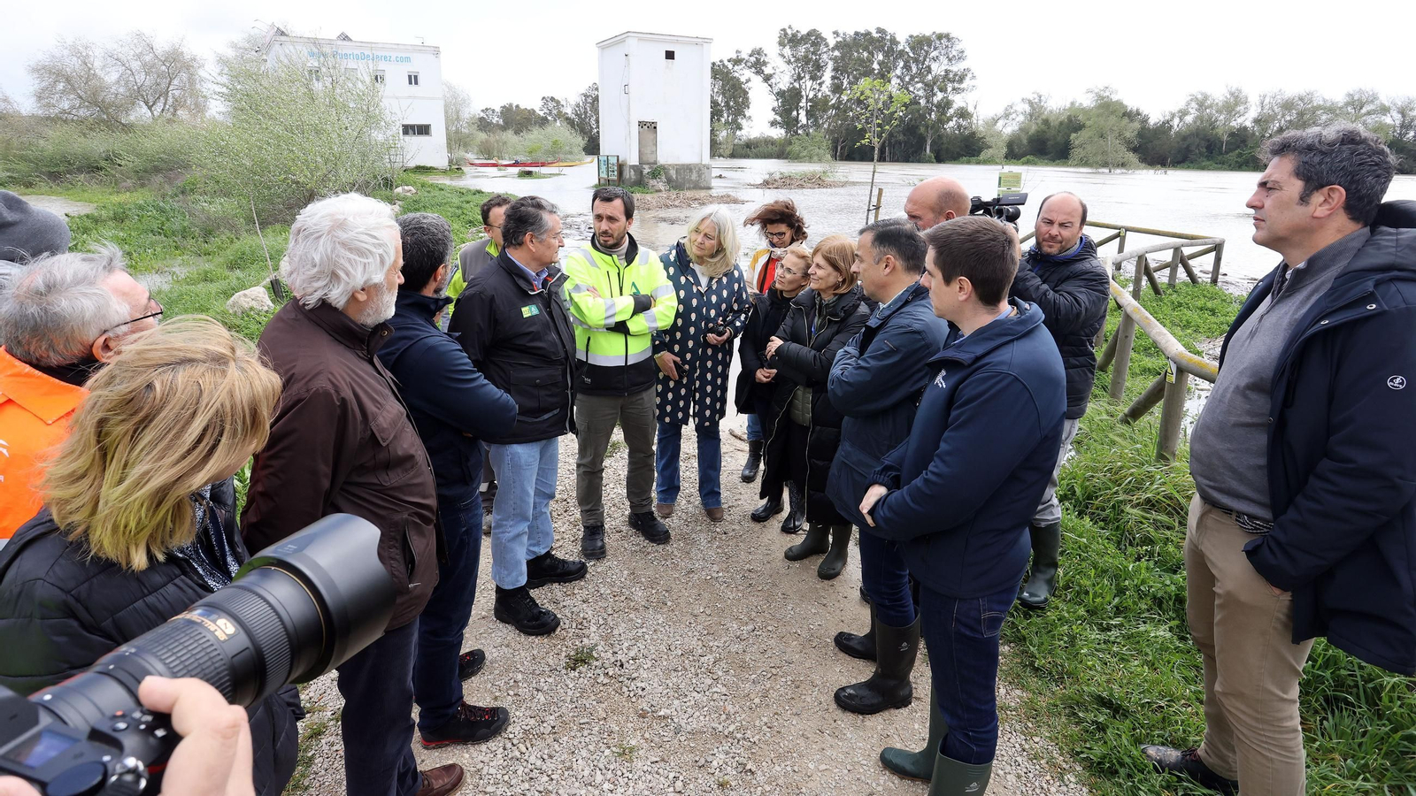 Operativo por el desbordamiento del río Guadalete