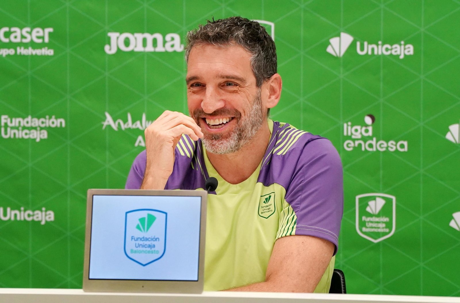 Ibon Navarro, en la sala de prensa.