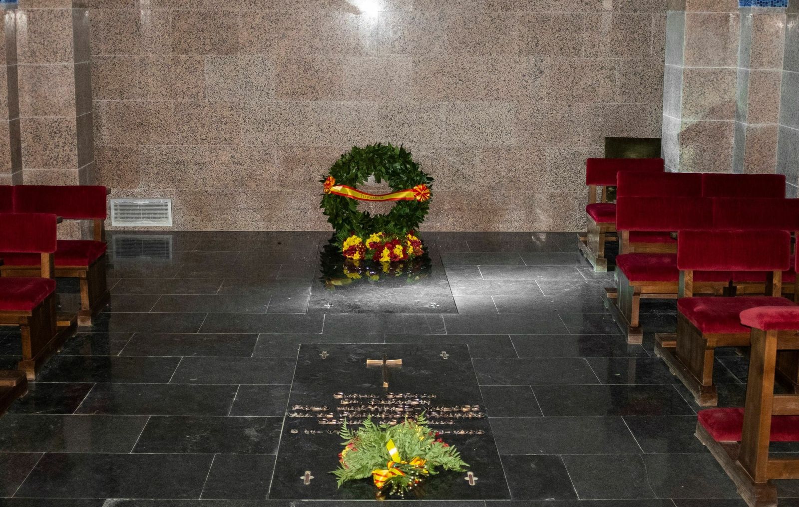 La tumba de Franco en la cripta de Mingorrubio.