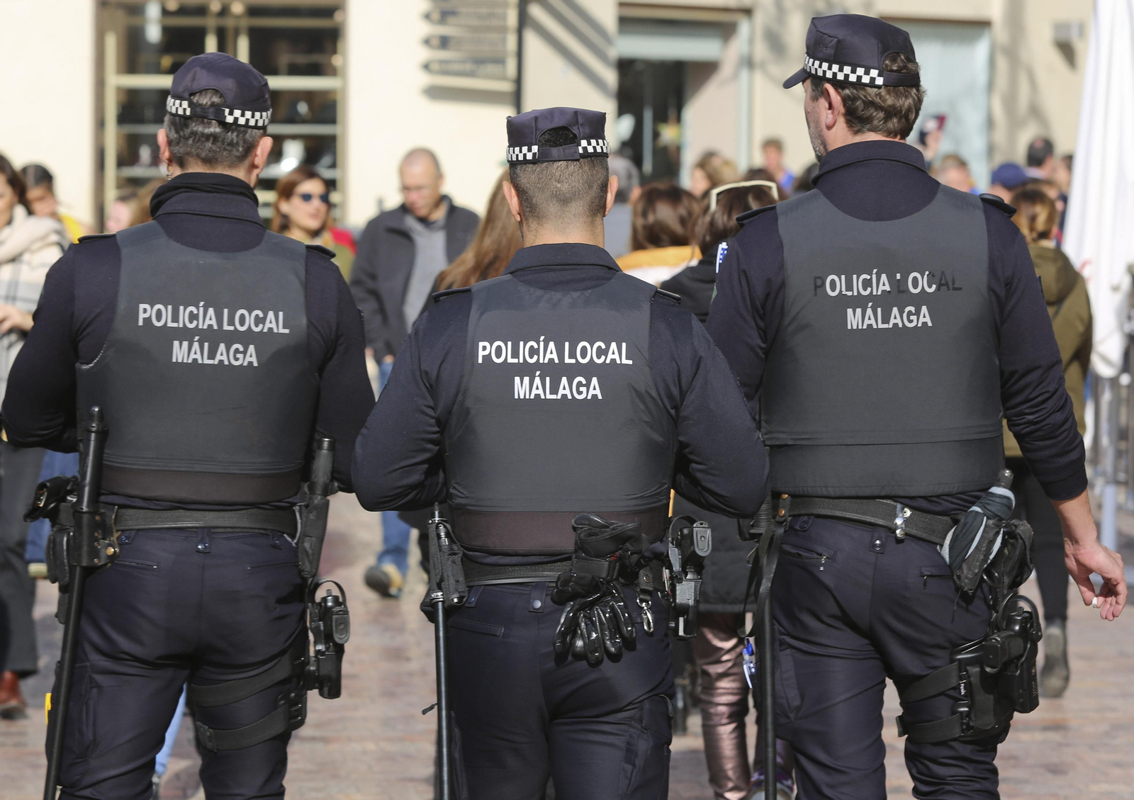 Agentes de la Policía Local de Málaga.