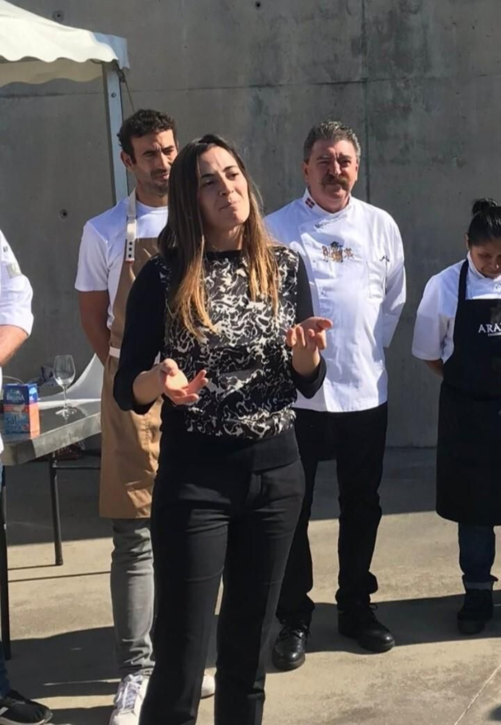 Amaia Arguiñano en la presentación de uno de los vinos de la bodega K5 Txakolina