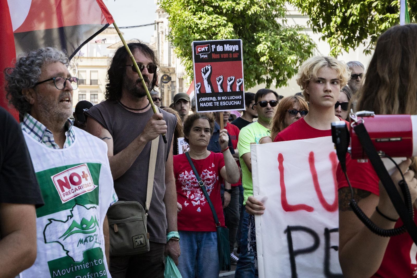 Manifestación del Primero de Mayo en Jerez bajo el lema 'Sobran los motivos'