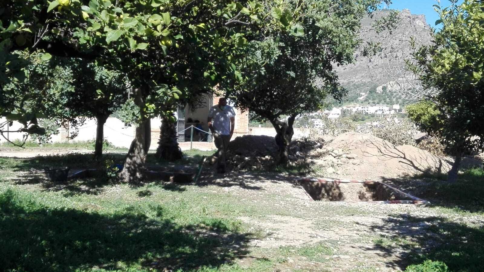 Patio donde, según testimonios orales, están enterrados los fusilados.