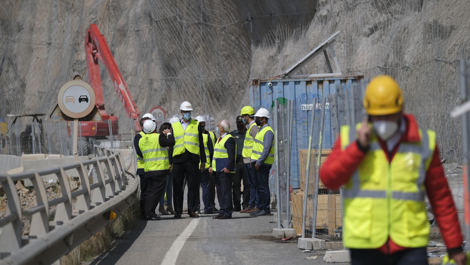 Fotogalería visita obras carretera El Cañarete-Almería-Aguadulce