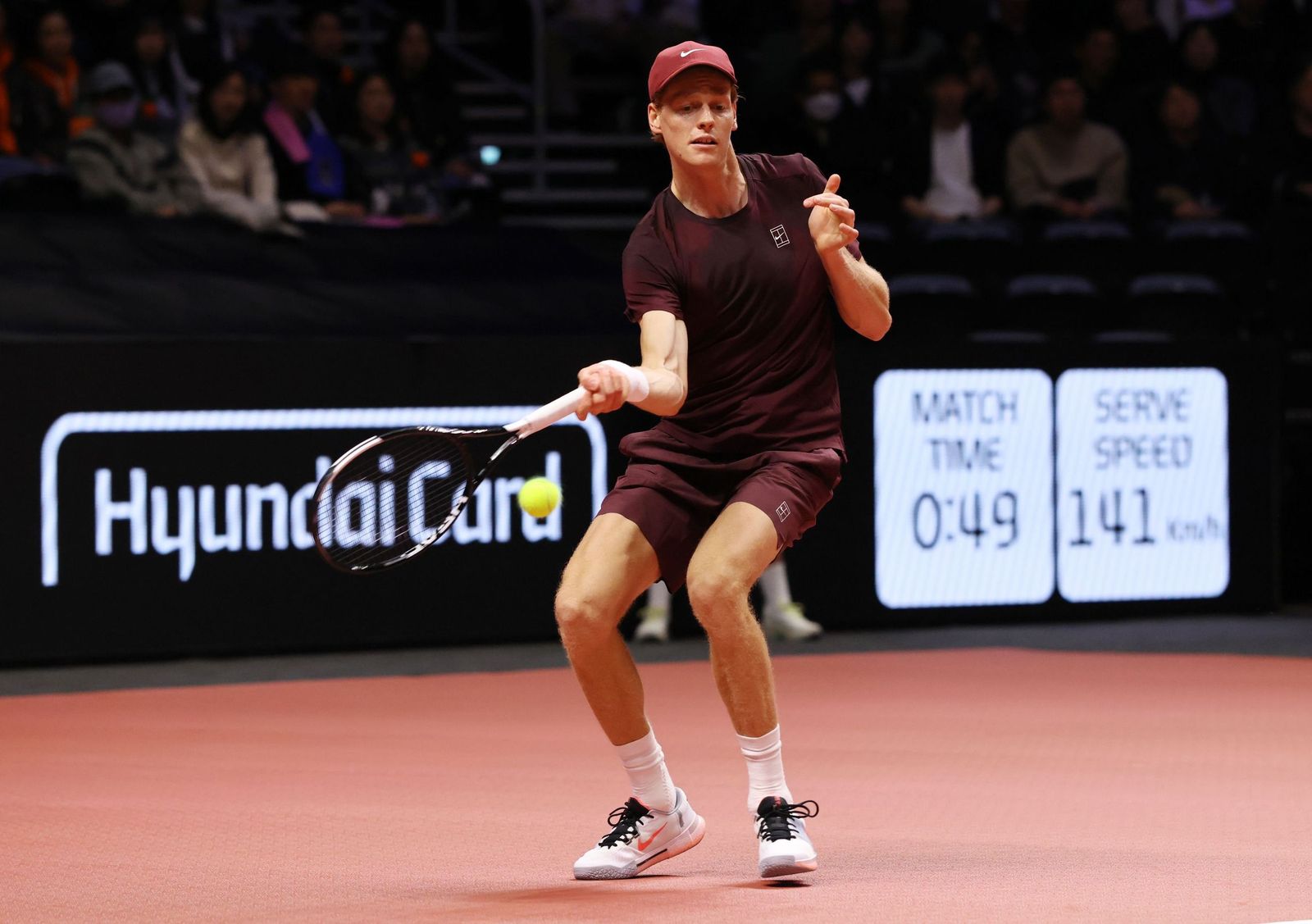 Las fotos de la exhibición entre Alcaraz y Sinner