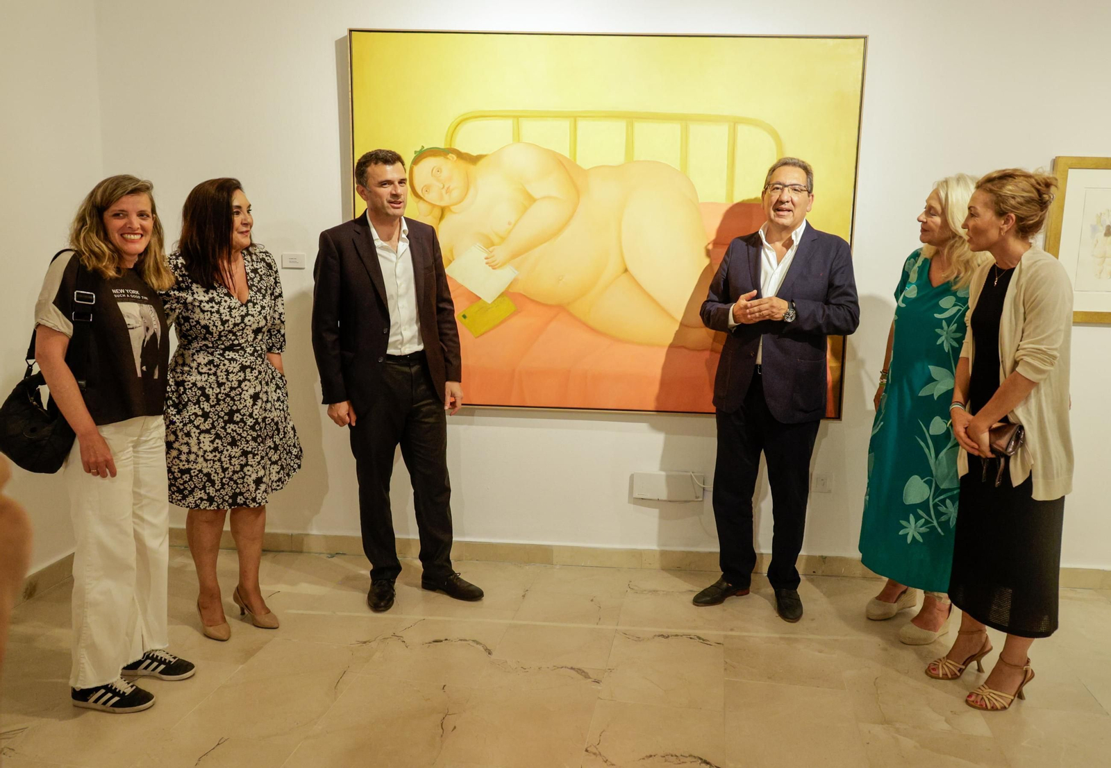 Momento de la inauguración de la exposición sobre Fernando Botero.