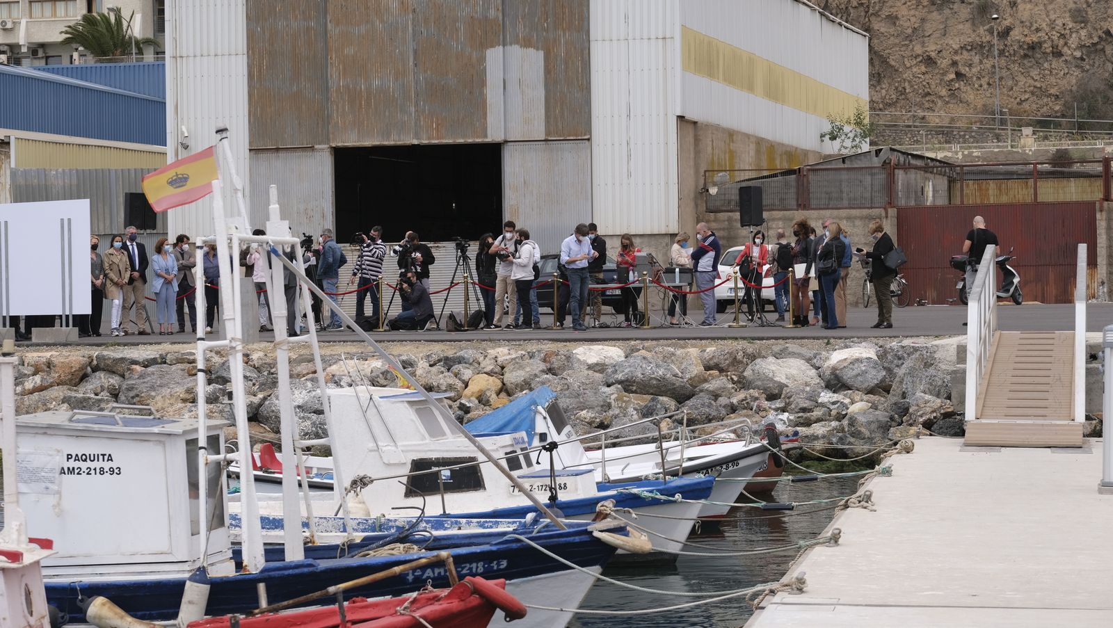 Fotogalería visita obras nuevo fondeadero del Puerto Pesquero de Almería