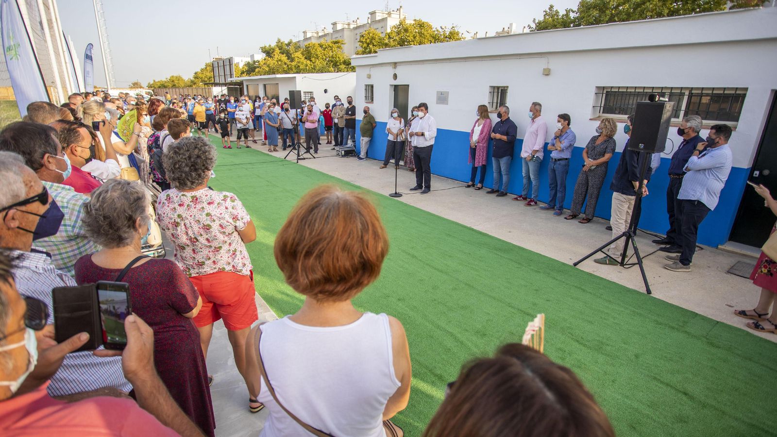 Instante de la inauguración de las instalaciones.