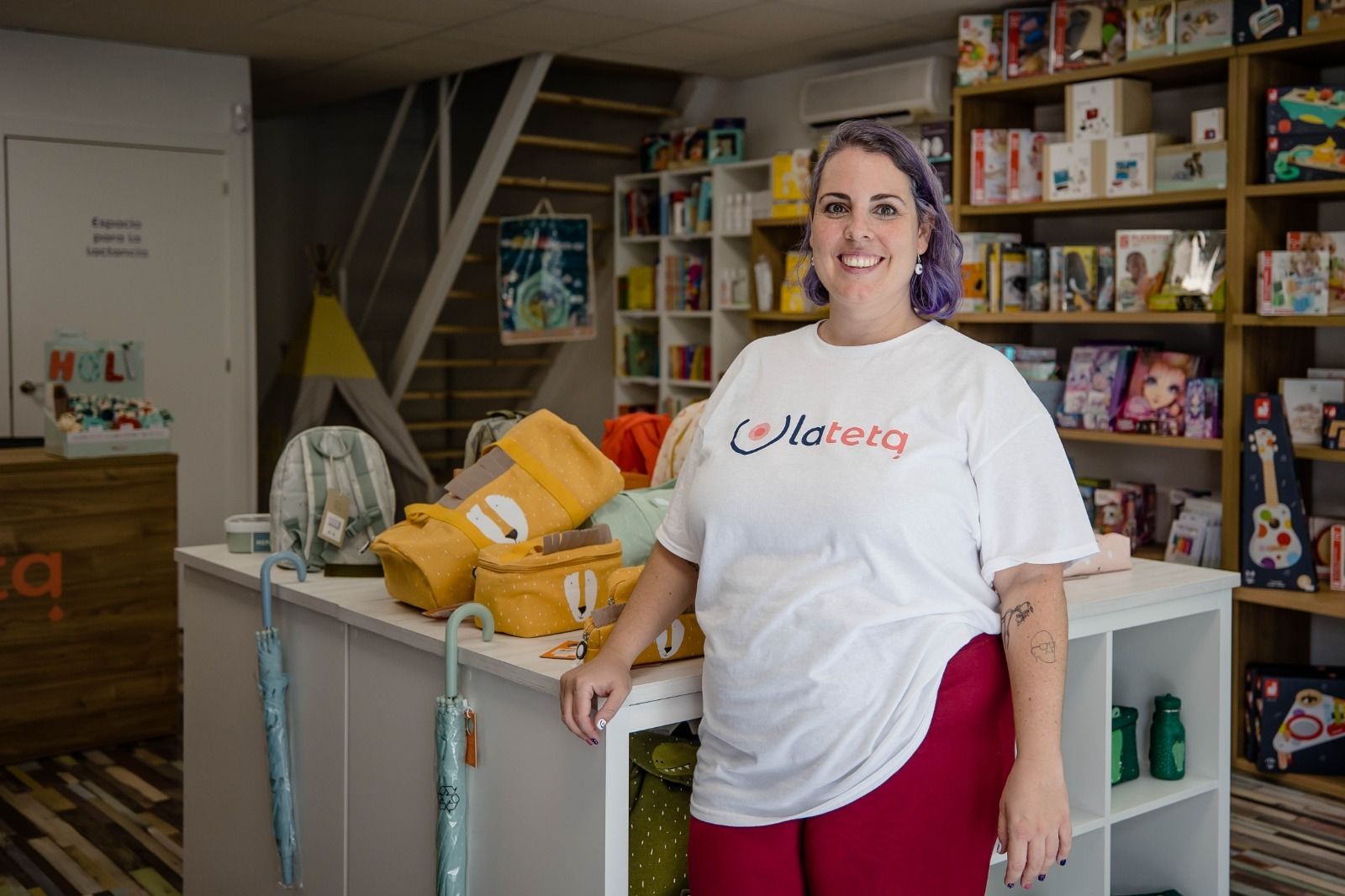Paula de la Torre, en su espacio La Teta del barrio de la Laguna.