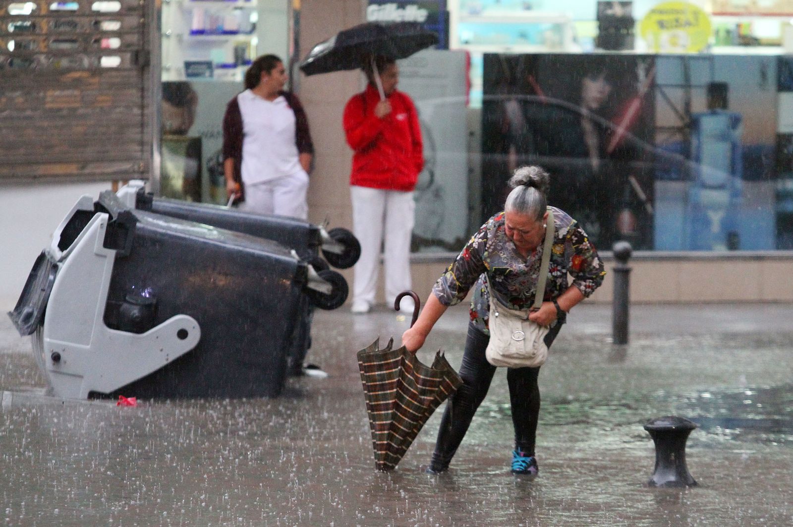 Imágenes del temporal de lluvia en Huelva.