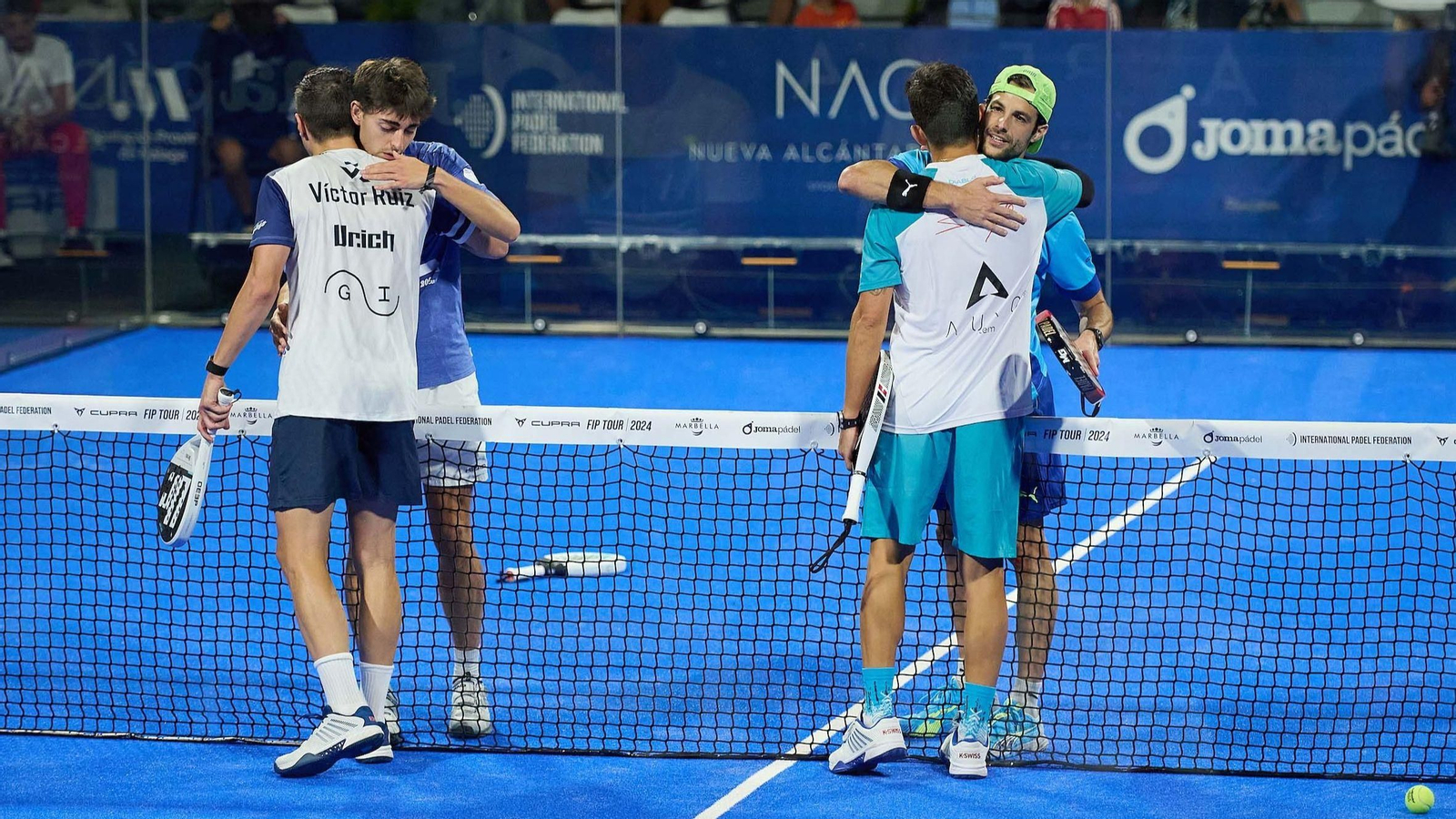 Dos de las parejas participantes en el FIP Euro Pádel Cup 2025.