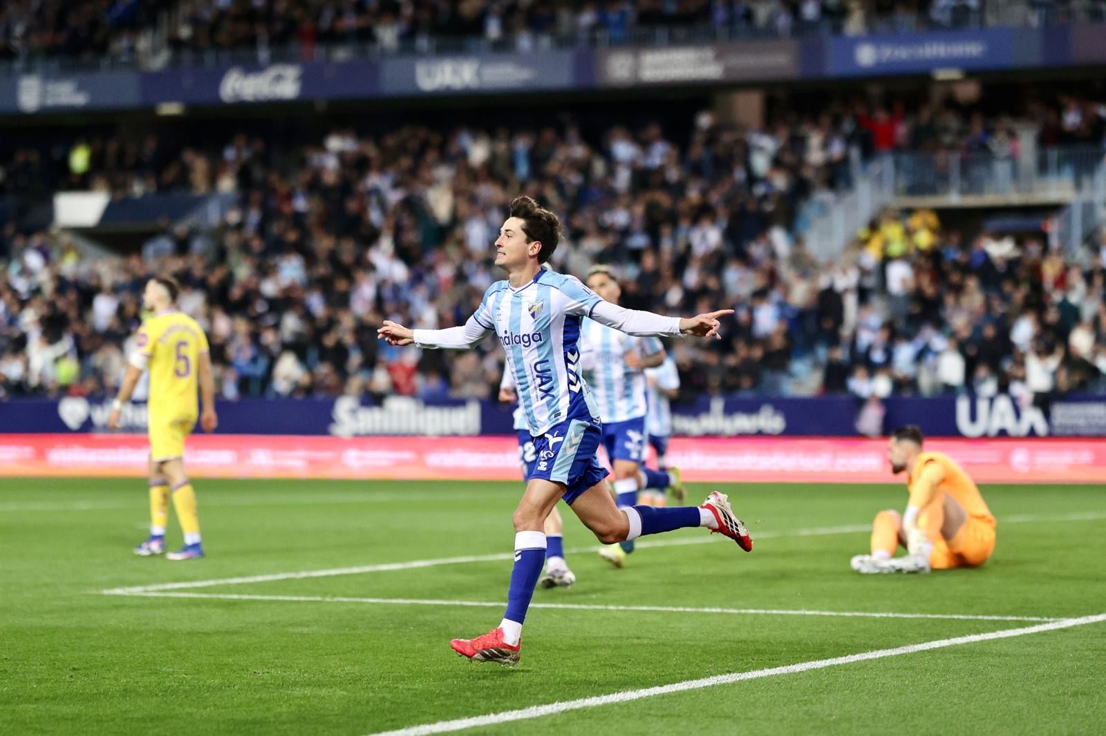 El Málaga CF-Real Valladolid, en fotos