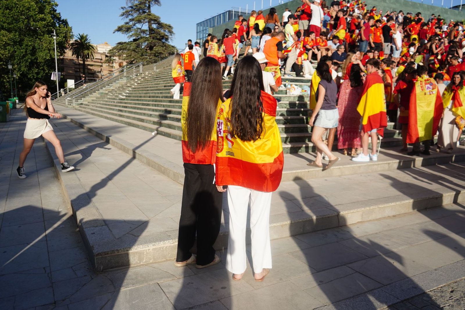 Así se vive en las calles de Granada la final de la Eurocopa