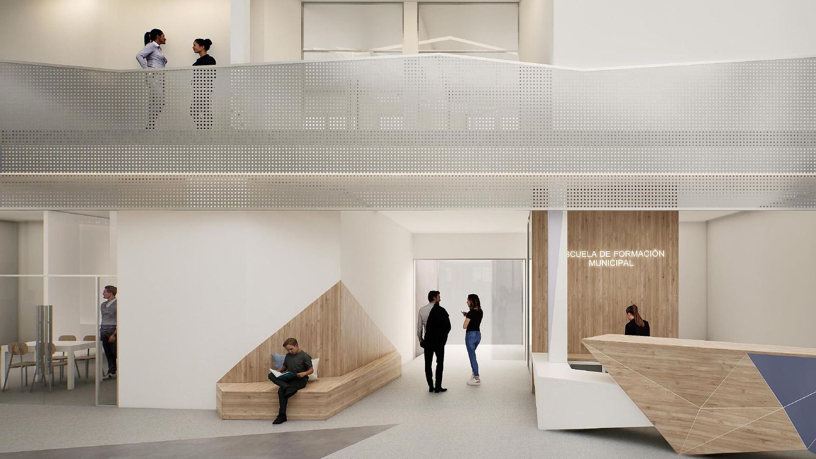 La nave tiene una superficie total construida de 1.160 m² distribuidos en dos alturas.