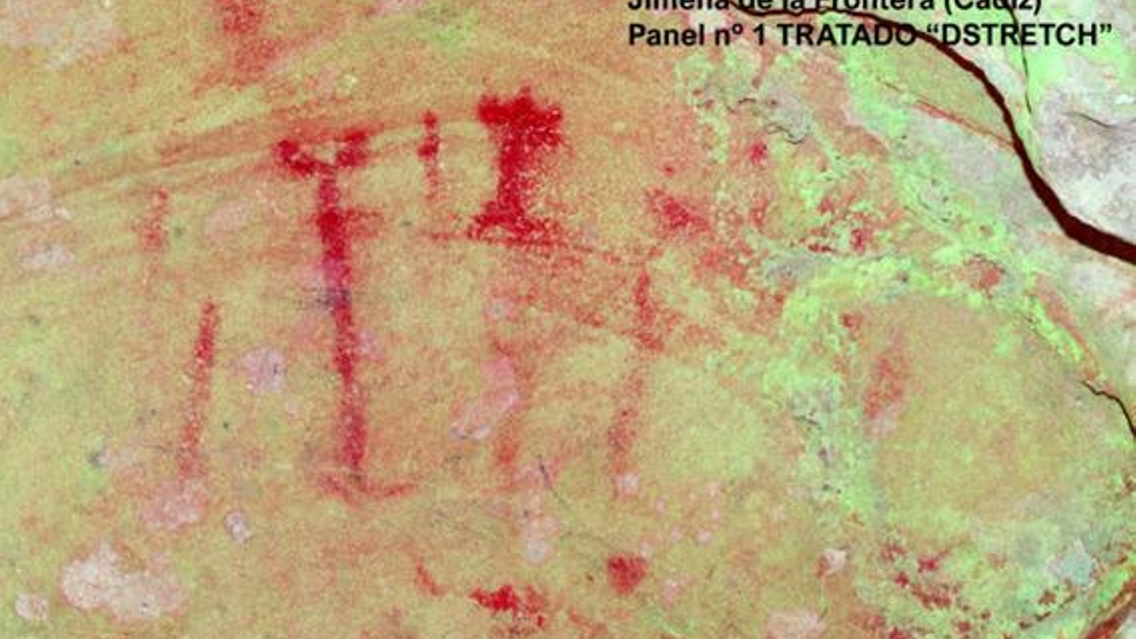 El panel 1 tratado con el programa Dstretch.